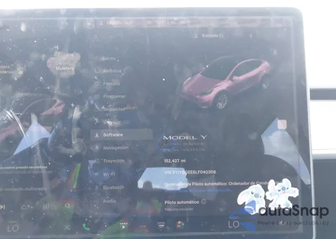 2020 Tesla Model Y Long Range Dual Motor All-Wheel Drive z USA, uszkodzony, nr VIN 5YJYGDEE6LF040308